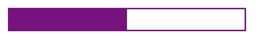 Progress bar, purple over white at 50%.