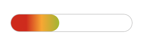 Progress bar rainbow over white, at approximately 40%.